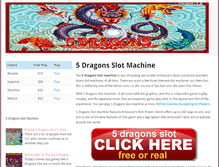 Tablet Screenshot of 5dragonsslot.com